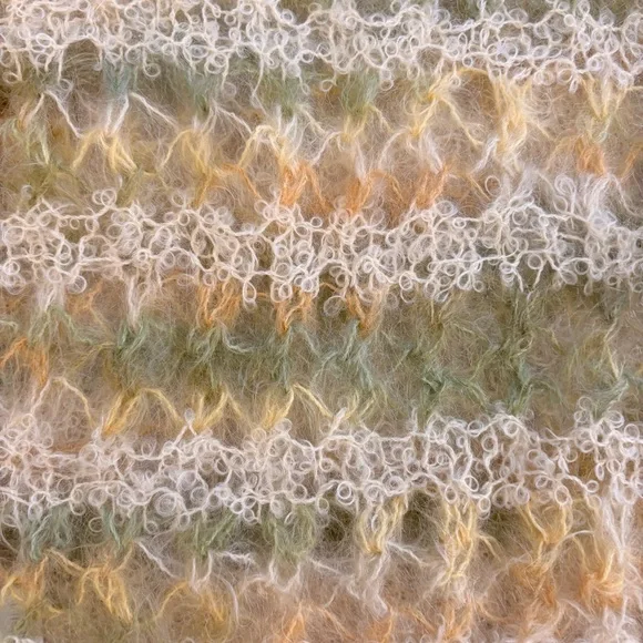 Bernat Klein Vintage Mohair Striped V-Neck Handknit Sweater Vest — Rare Sz L - Picture 7 of 11